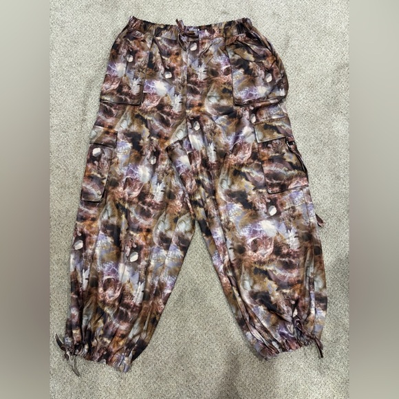 The Ragged Priest Nova Skull Print Parachute Pants Trousers and Backless Top 12 - Picture 11 of 13